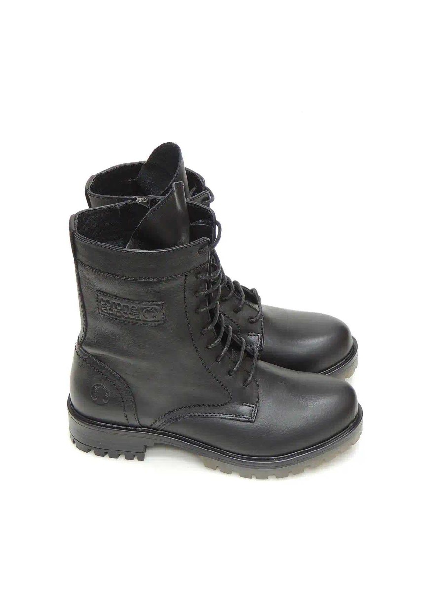 Mujer CORONEL TAPIOCCA | Botas Militares Coronel Tapiocca C1302-11 Piel Negro