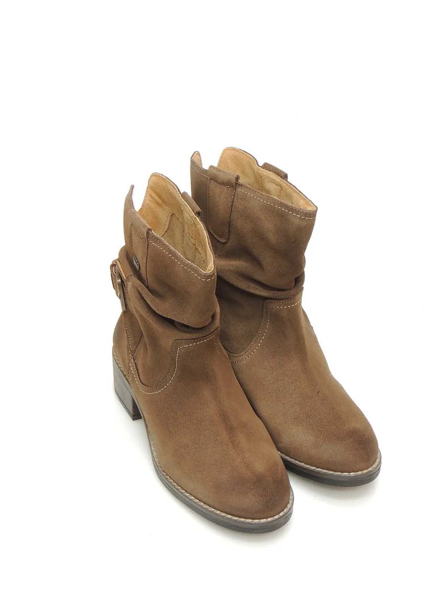 Mujer MUSTANG | Botines Camperos Mustang 53877 Serraje Taupe