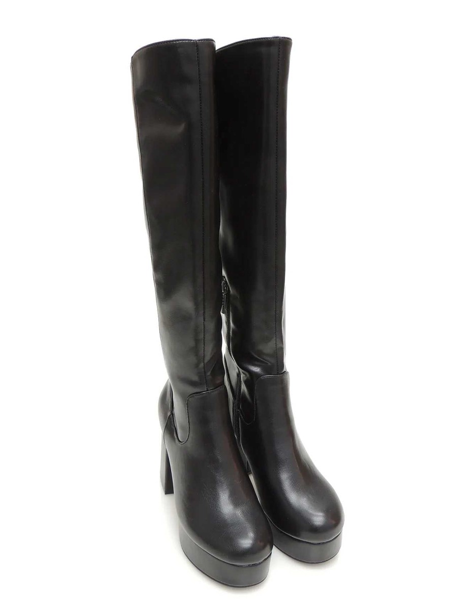 Mujer MUSTANG | Botas Cana Alta Mustang 53130 Polipiel Negro