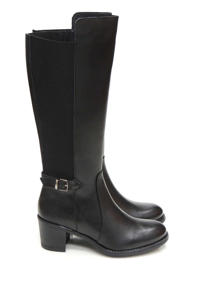 Mujer YOKONO | Botas Cana Alta Yokono Lille-011 Piel Negro