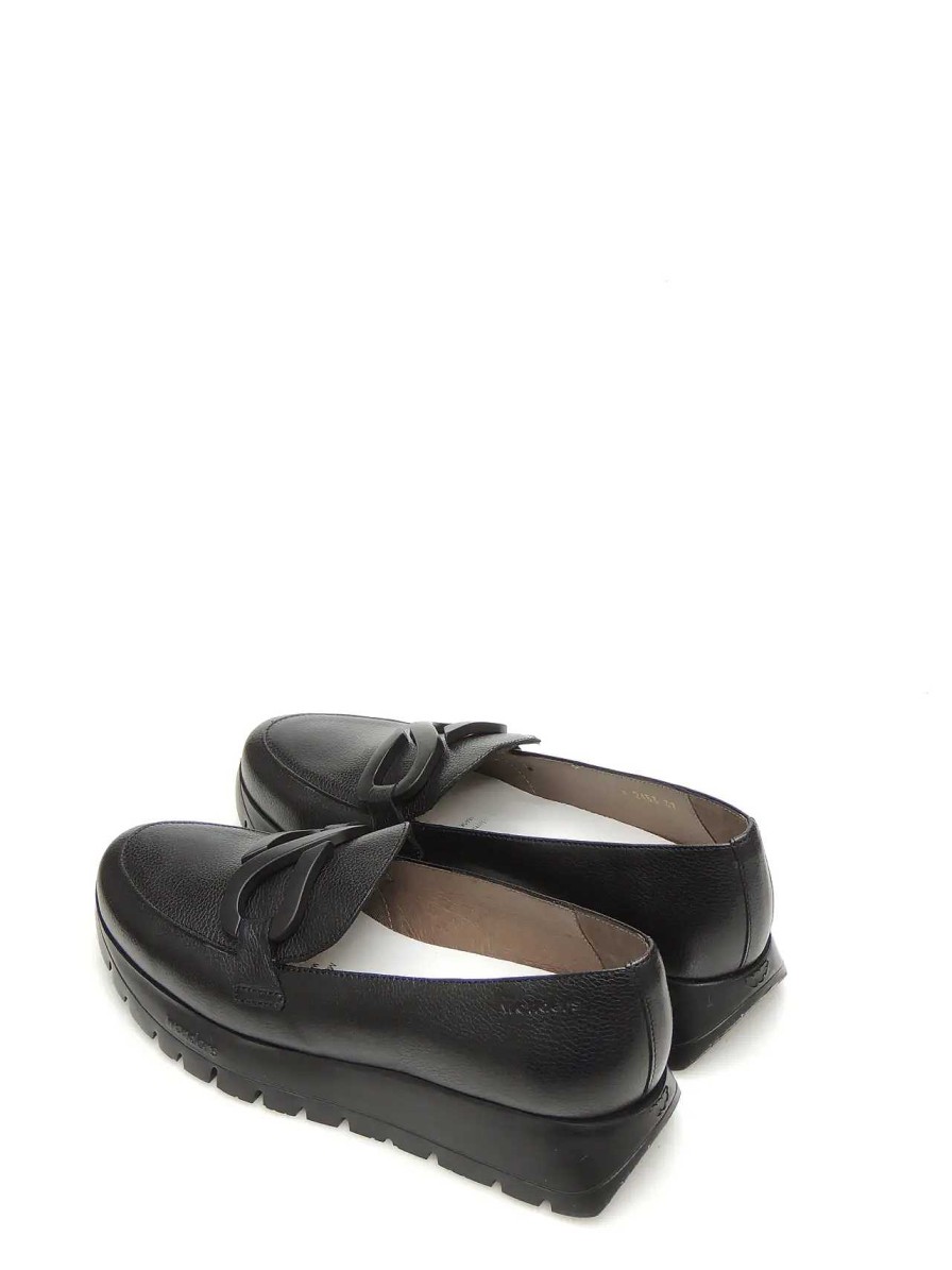 Mujer WONDERS | Mocasines Wonders A-2453 Piel Negro