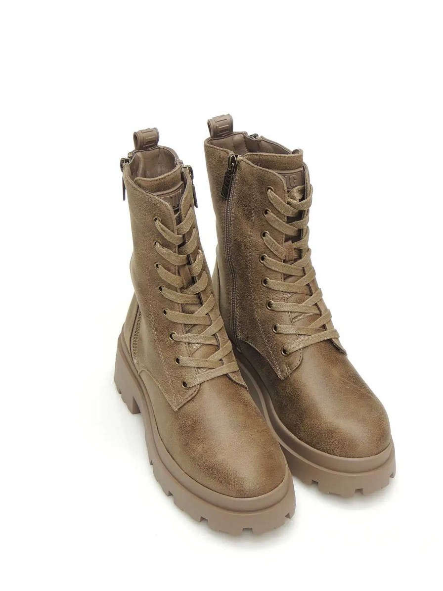 Mujer MUSTANG | Botas Militares Mustang 53261 Polipiel Taupe