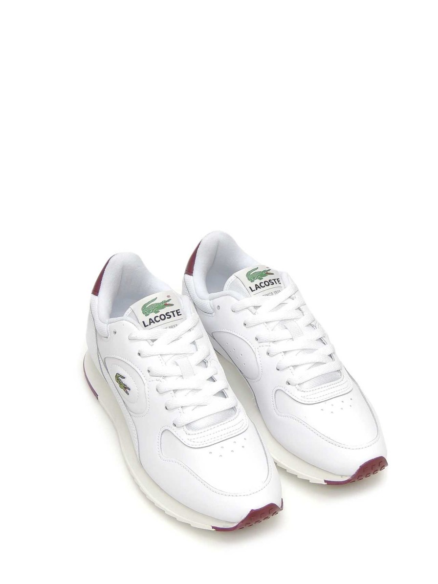 Hombre LACOSTE | Sneakers Lacoste Linetrack Piel Blanco