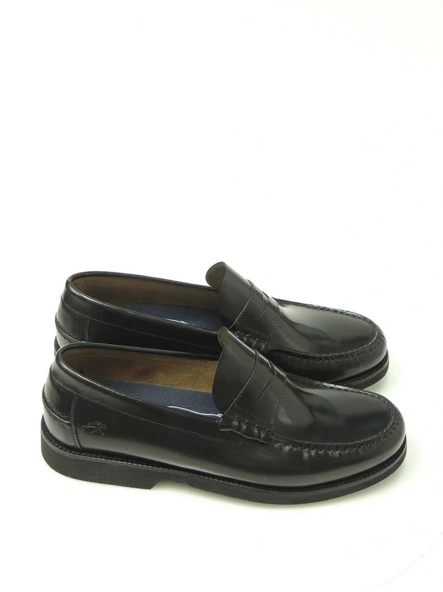 Hombre FLUCHOS | Mocasines Castellanos Fluchos 0047 Piel Negro