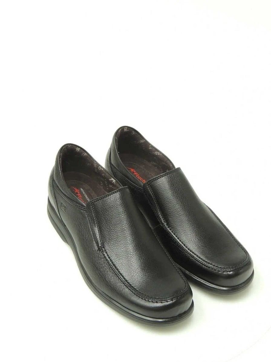 Hombre FLUCHOS | Mocasines Slip-On Fluchos 6275 Piel Negro