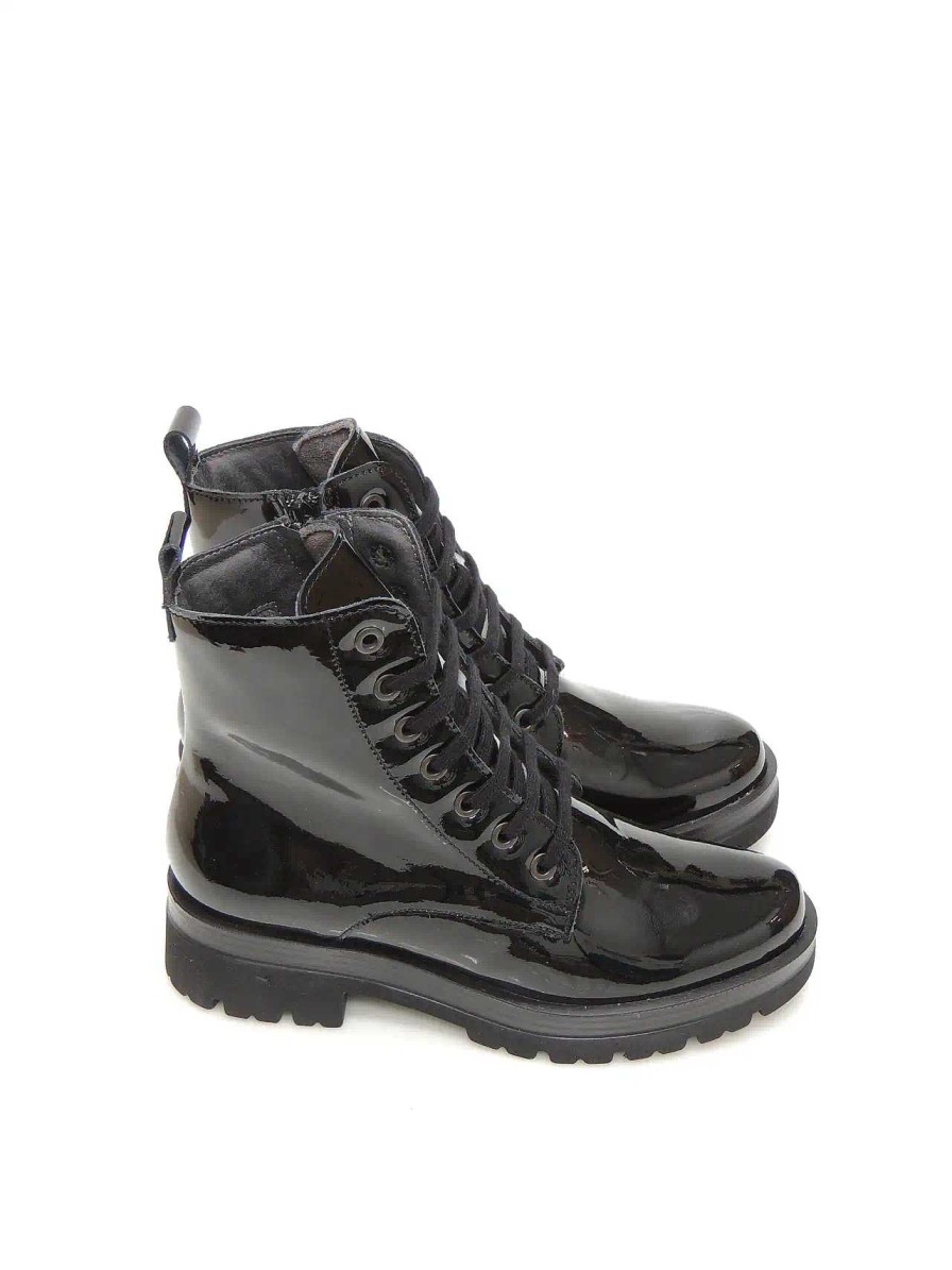 Mujer PITILLOS | Botas Militares Pitillos 5363 Charol Negro