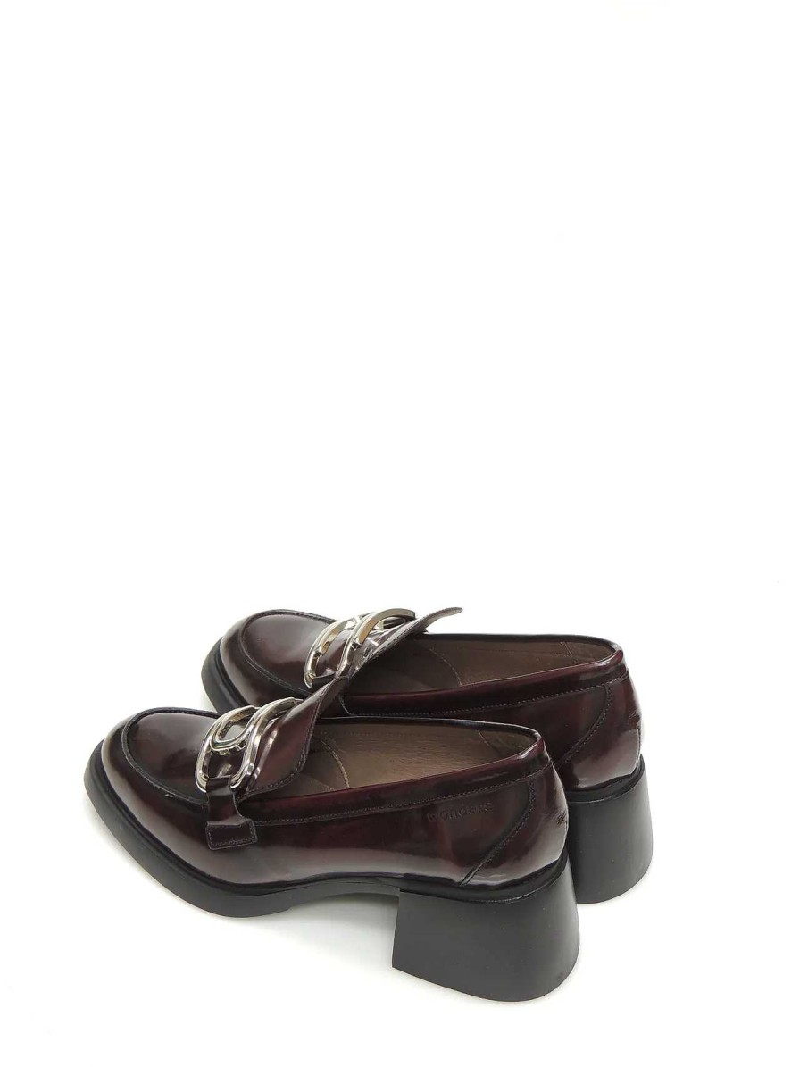 Mujer WONDERS | Mocasines Wonders G-6140 Piel Burdeos