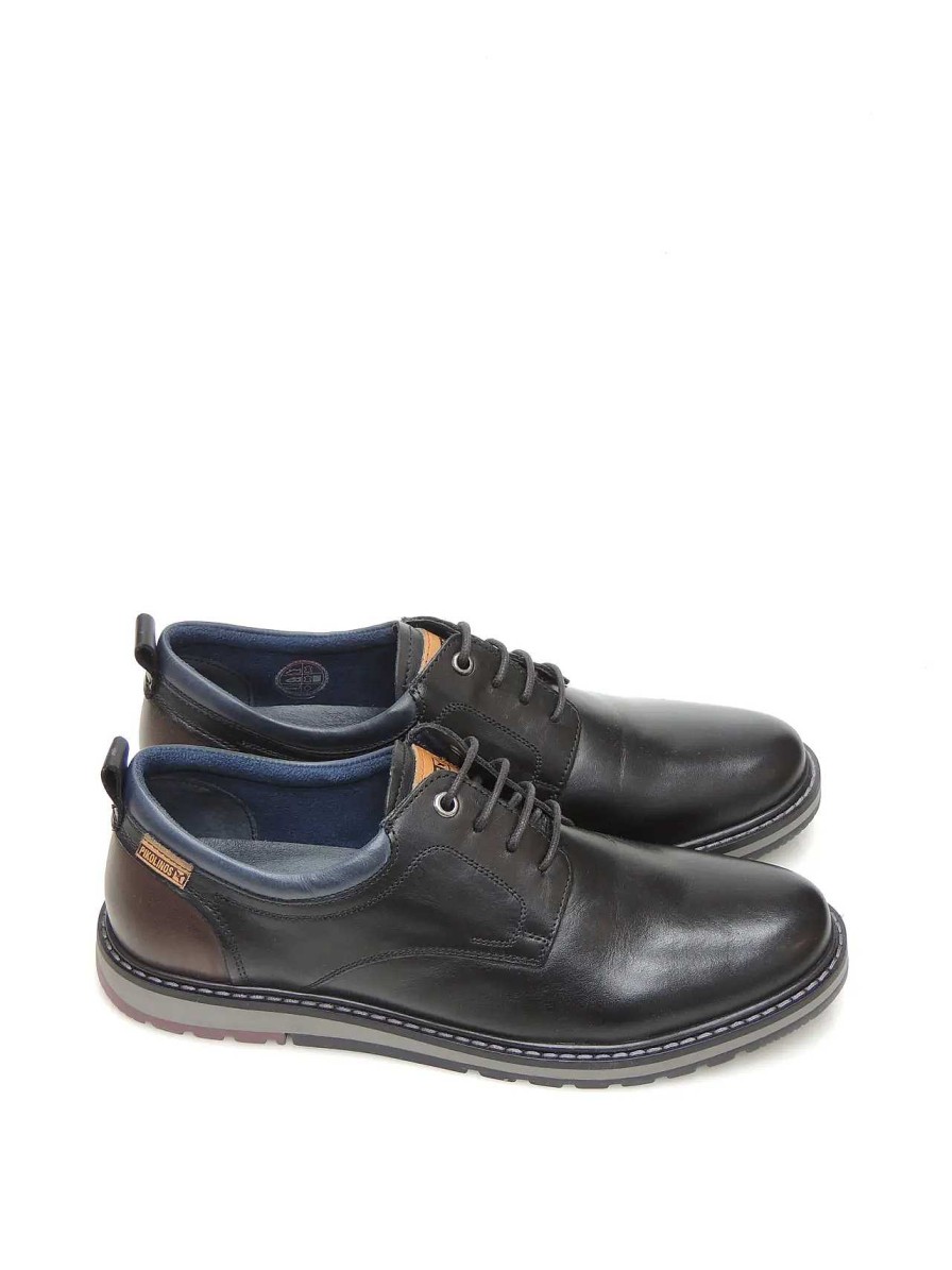 Hombre PIKOLINOS | Zapatos Derby Pikolinos M8J-4183C1 Piel Negro