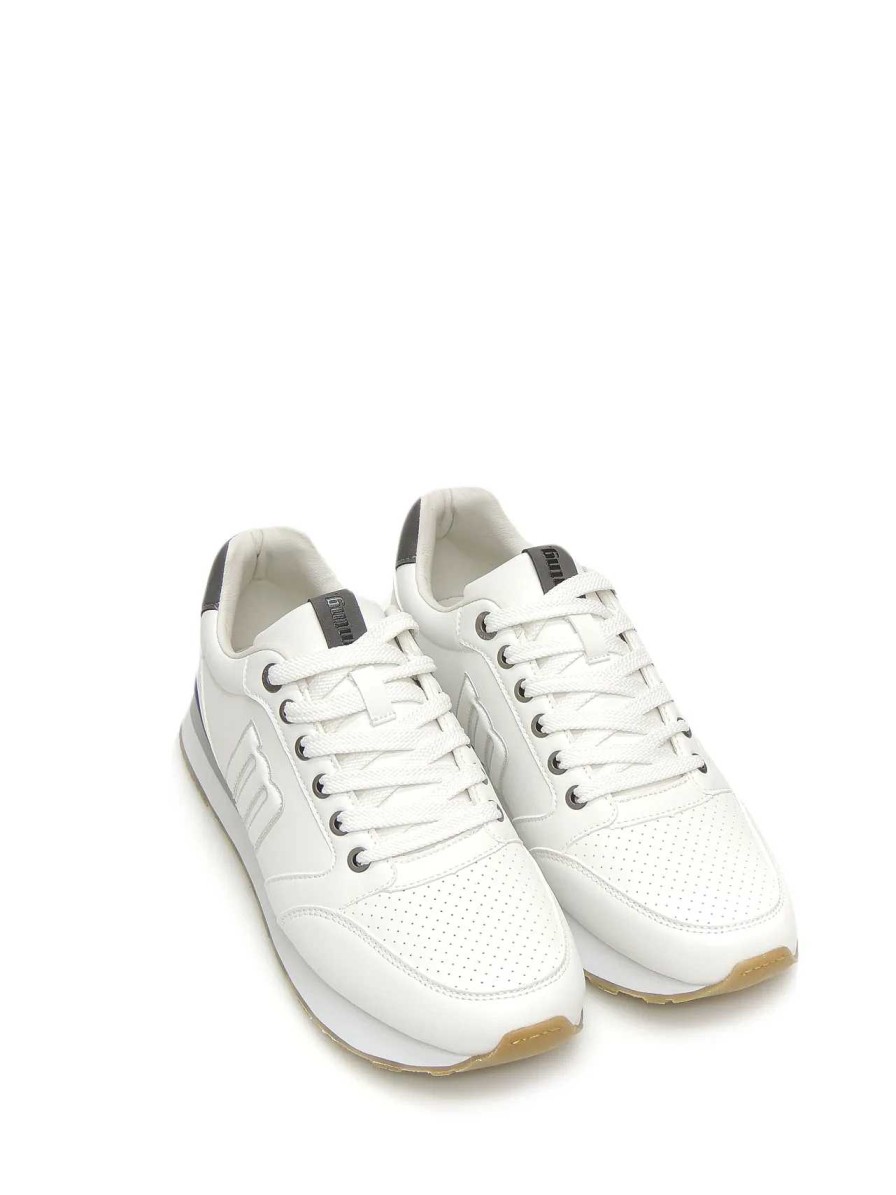 Hombre MUSTANG | Sneakers Mustang 84697 Polipiel Blanco