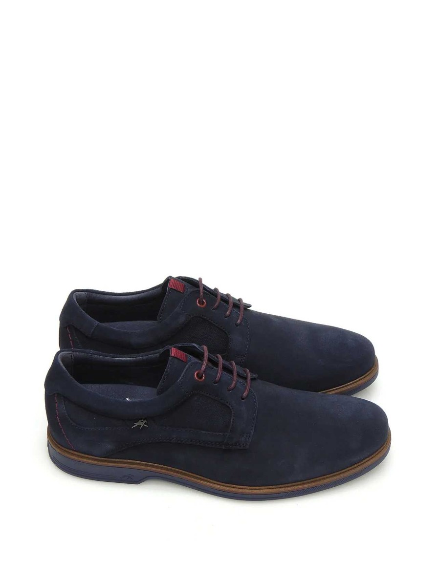 Hombre FLUCHOS | Zapatos Blucher Fluchos F1857 A Serraje Marino