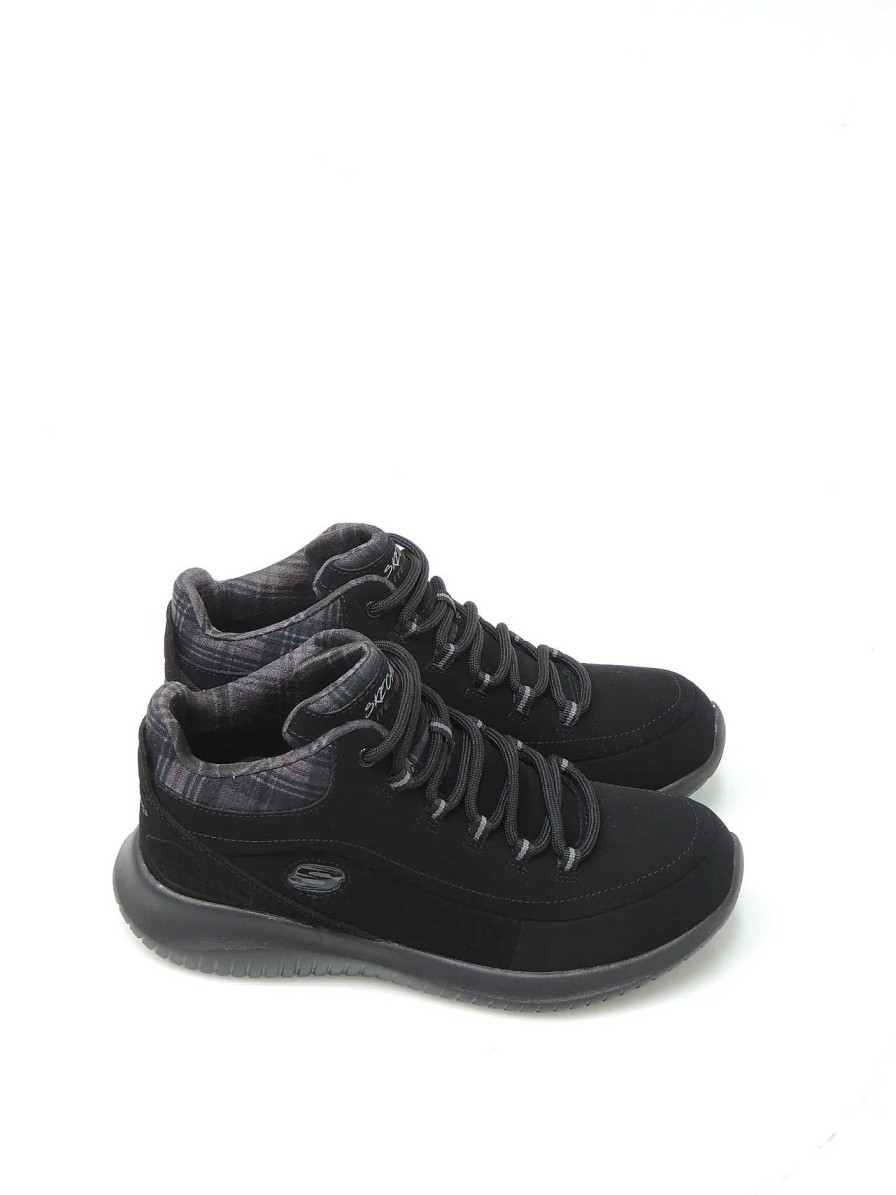 Mujer SKECHERS | Botines Montana Skechers 12918 Nobuk Negro