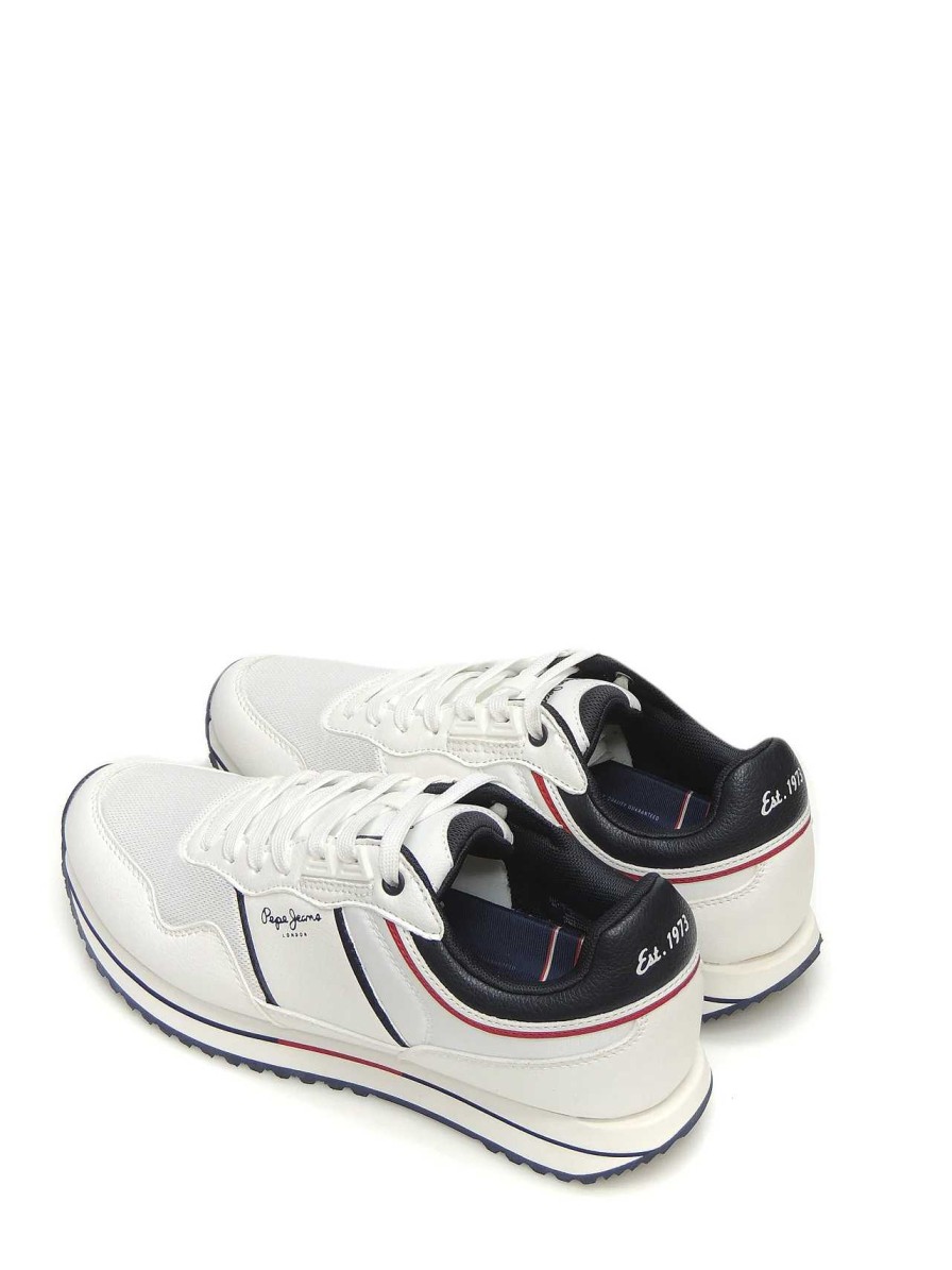 Hombre PEPE JEANS | Sneakers Pepe Jeans Pms30996 Polipiel Blanco