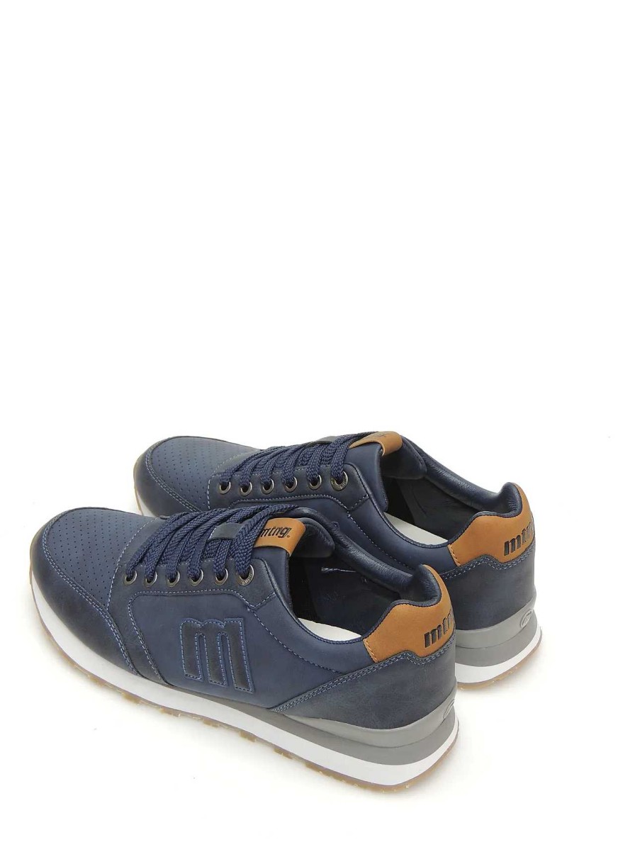 Hombre MUSTANG | Sneakers Mustang 84697 Polipiel Marino