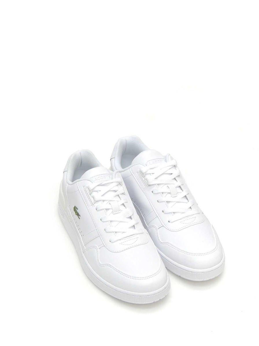 Hombre LACOSTE | Sneakers Lacoste T-Clip Piel Blanco