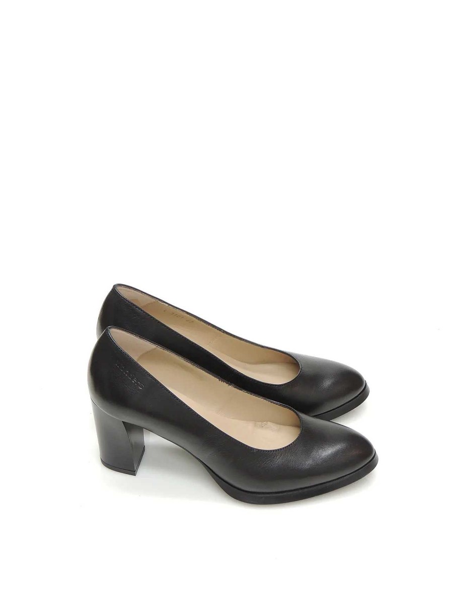 Mujer WONDERS | Zapatos Salon Wonders L-1101 Piel Negro