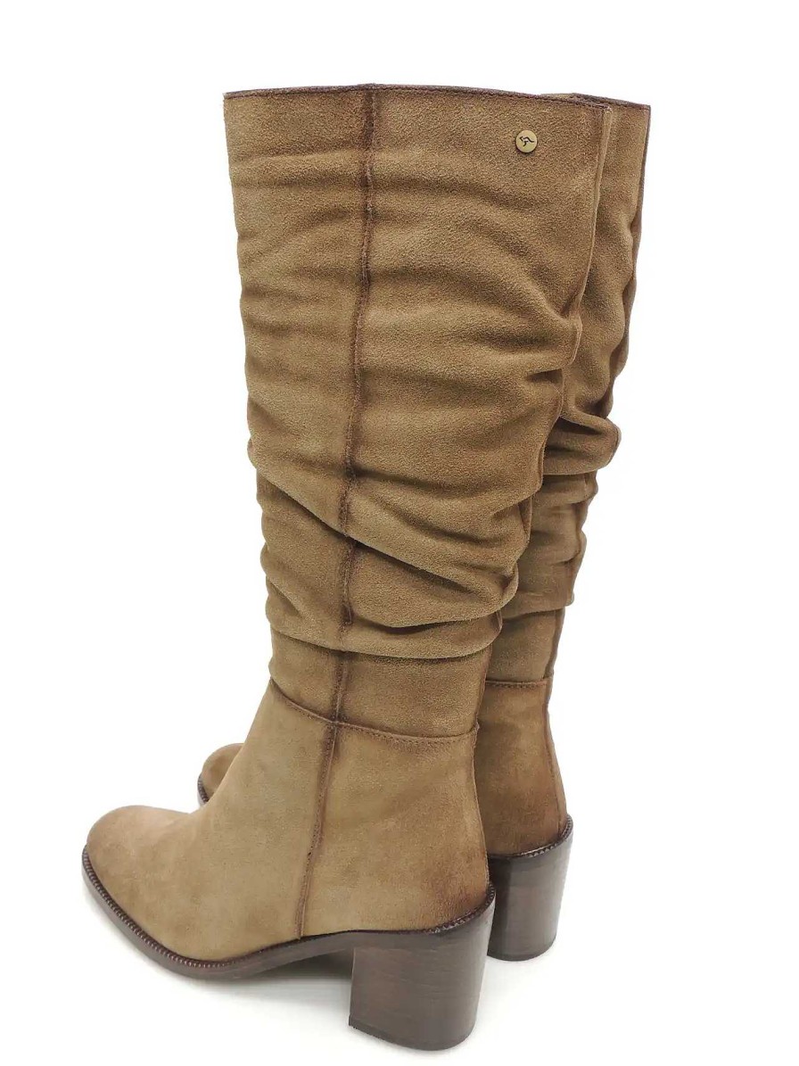 Mujer KANGAROOS | Botas Cana Alta Kangaroos 403-5 Serraje Taupe