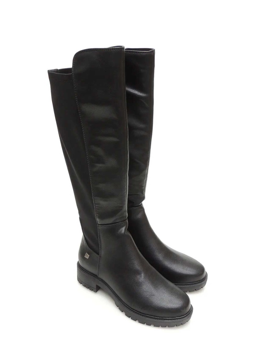 Mujer MUSTANG | Botas Cana Alta Mustang 52458 Polipiel Negro