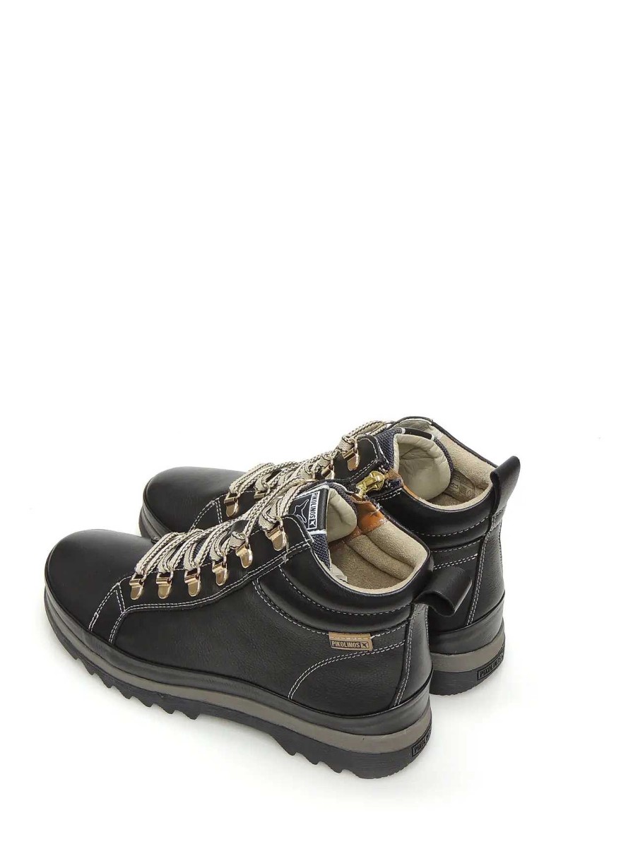 Mujer PIKOLINOS | Botines Montana Pikolinos W3W-8564 Piel Negro