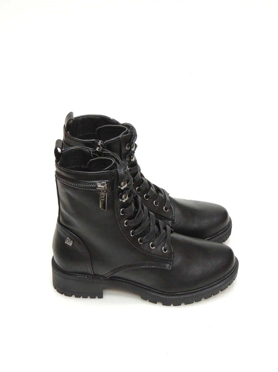 Mujer MUSTANG | Botas Militares Mustang 53208 Polipiel Negro