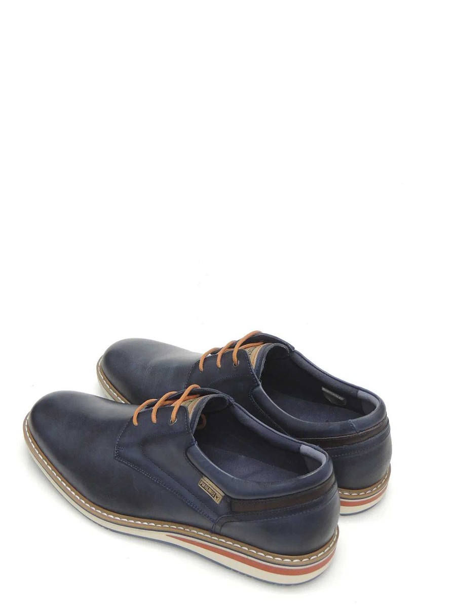 Hombre PIKOLINOS | Zapatos Derby Pikolinos M1T-4050C1 Piel Azul