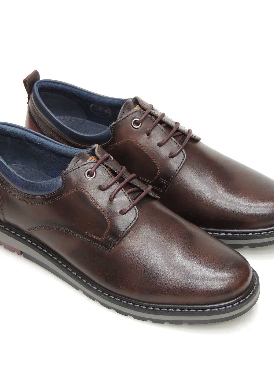 Hombre PIKOLINOS | Zapatos Derby Pikolinos M8J-4183 Piel Marron