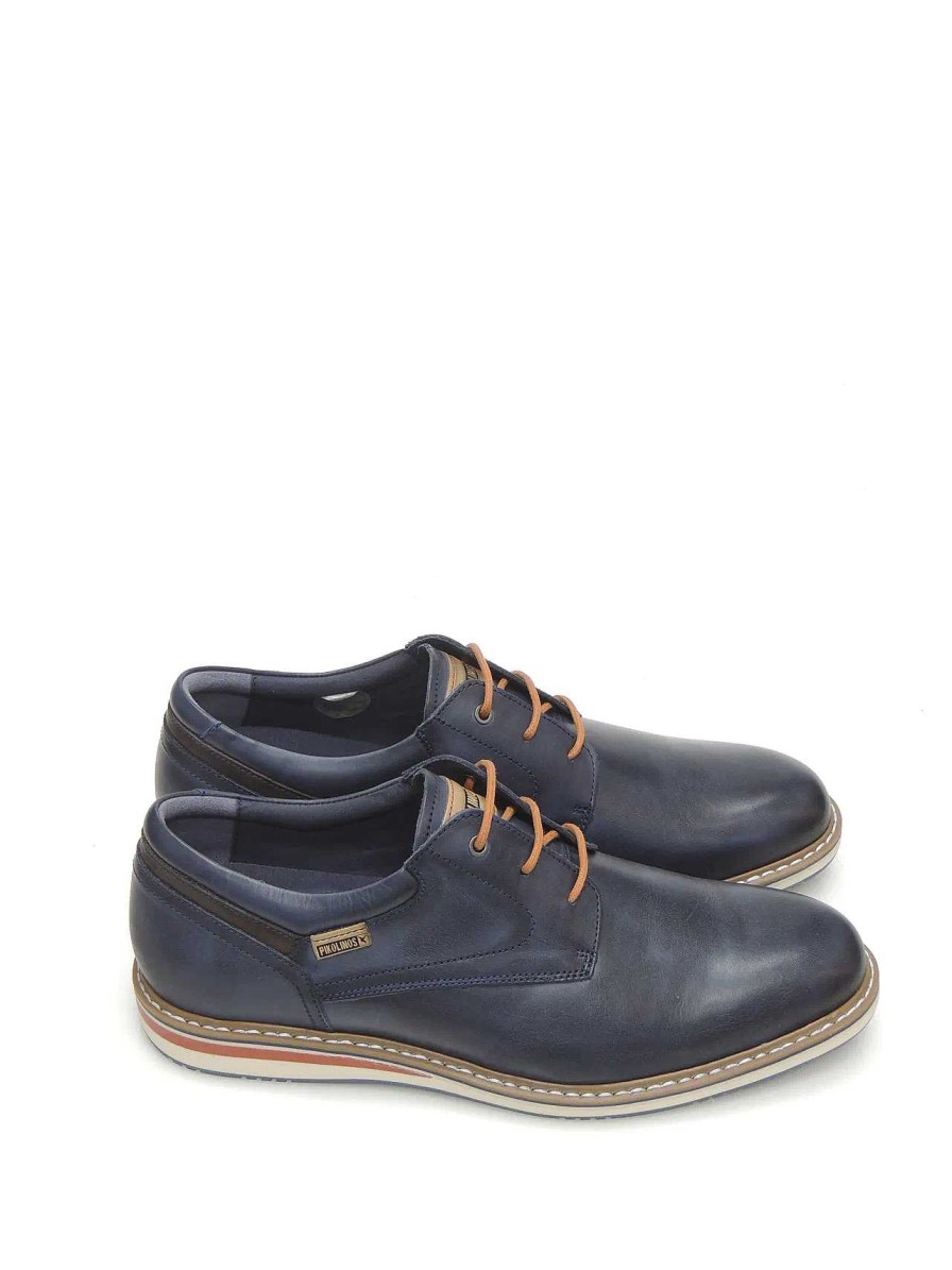 Hombre PIKOLINOS | Zapatos Derby Pikolinos M1T-4050C1 Piel Azul