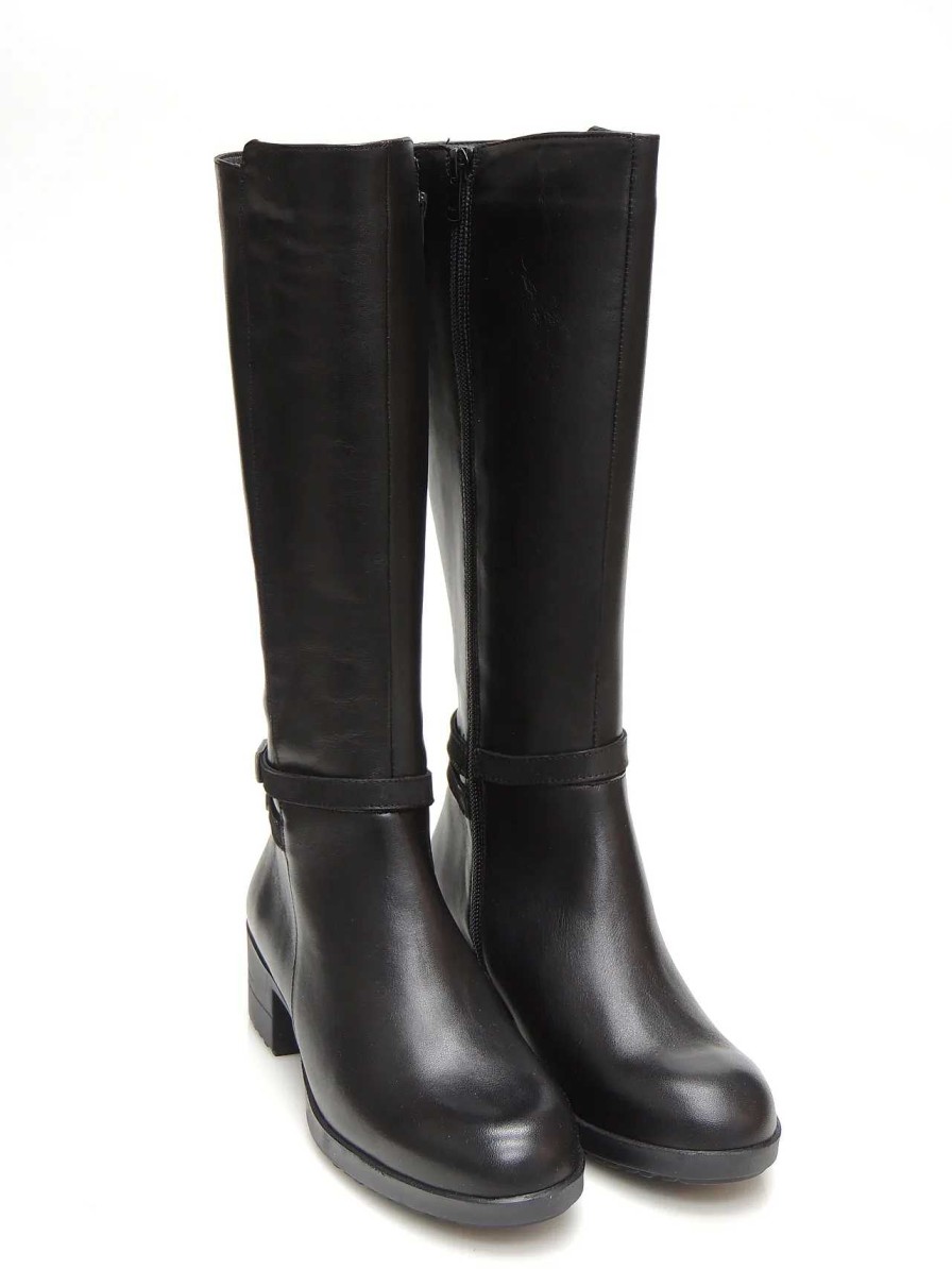 Mujer FLUCHOS | Botas Cana Alta Fluchos F1374 Piel Negro