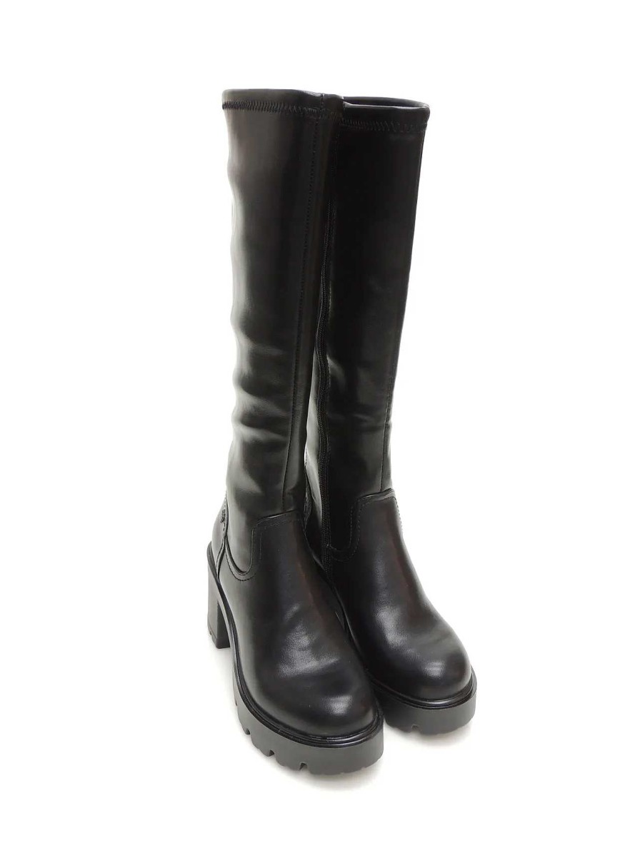 Mujer MUSTANG | Botas Moteras Mustang 52851 Polipiel Negro