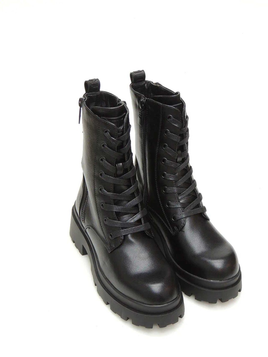 Mujer MUSTANG | Botas Militares Mustang 53261 Polipiel Negro