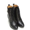 Mujer PIKOLINOS | Botas Militares Pikolinos W7M-8563 Piel Negro