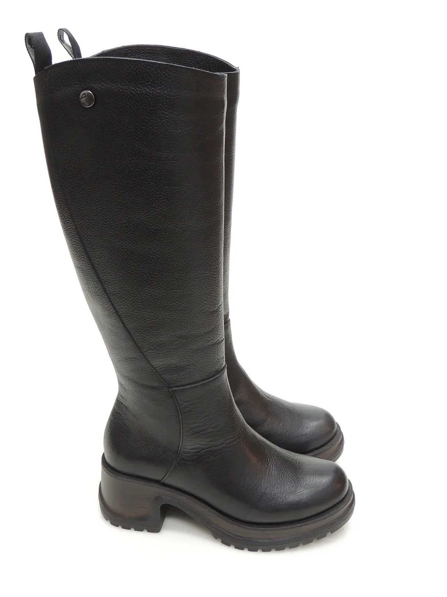 Mujer PAULA URBAN | Botas Cana Alta Paula Urban 22-1336 Piel Negro