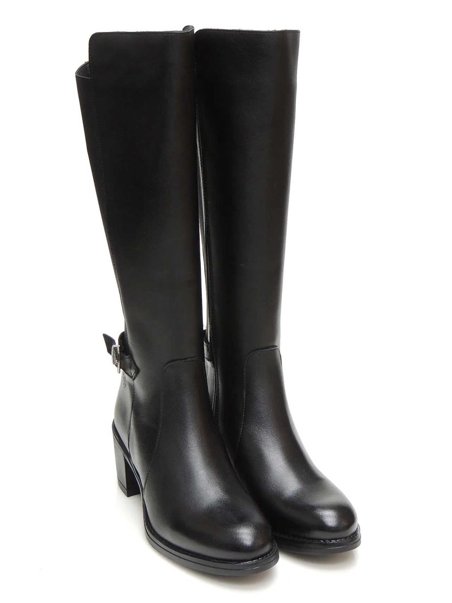 Mujer YOKONO | Botas Cana Alta Yokono Lille-011 Piel Negro