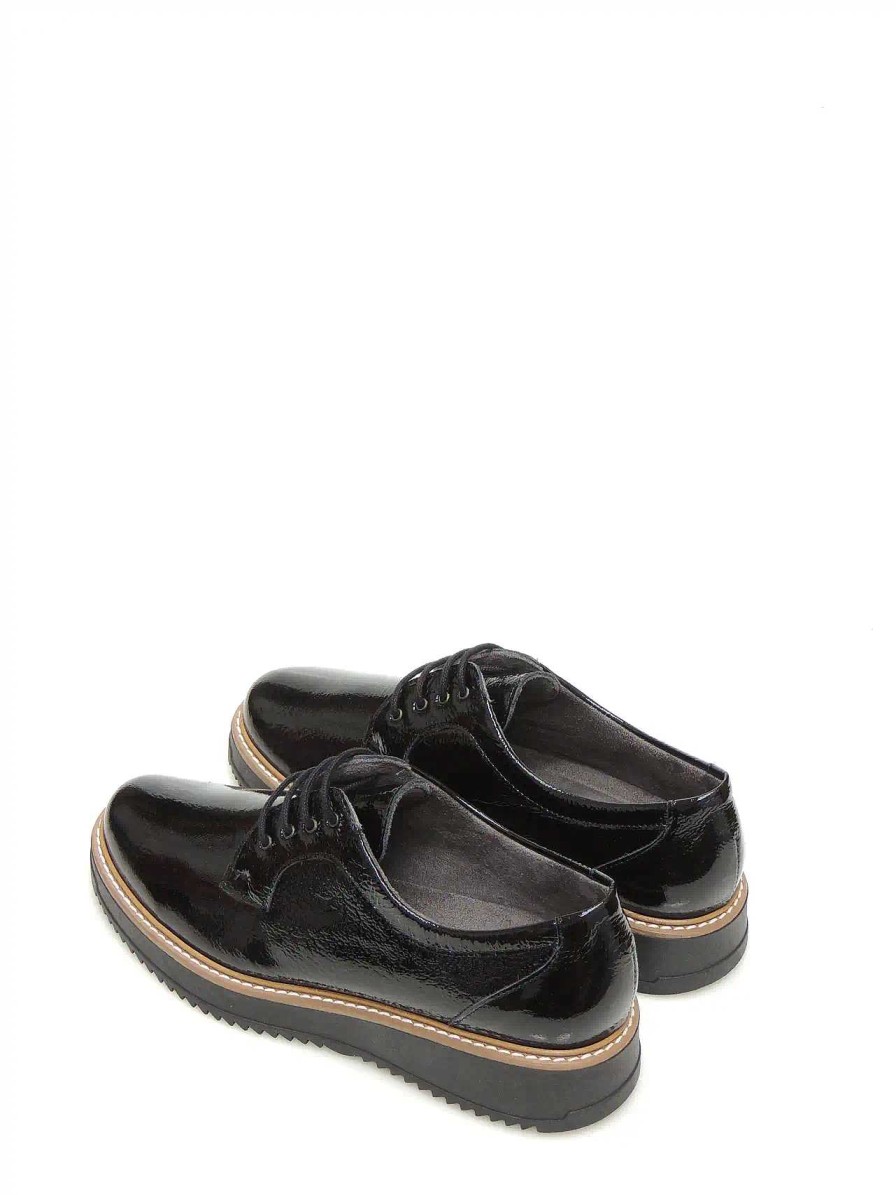 Mujer PITILLOS | Zapatos Blucher Pitillos 5393 Charol Negro