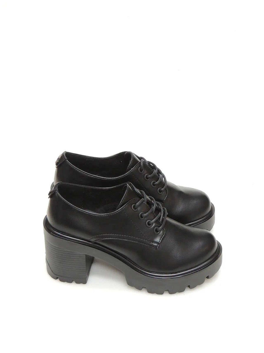 Mujer MUSTANG | Zapatos Blucher Mustang 52887 Polipiel Negro