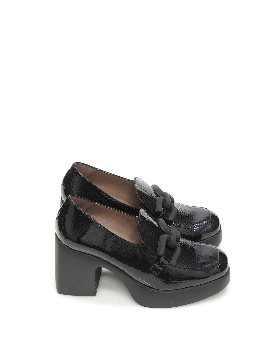 Mujer WONDERS | Mocasines Wonders H-4941 Piel Negro