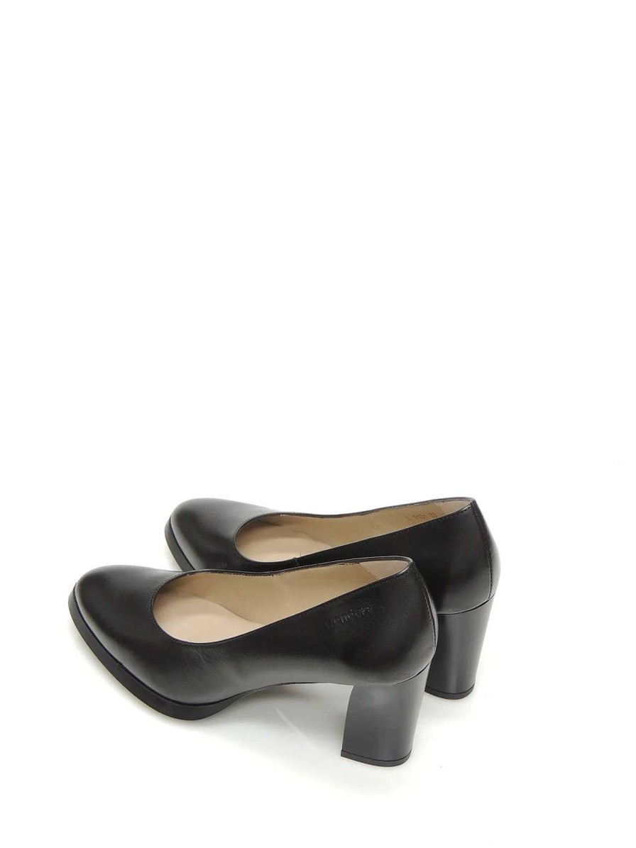 Mujer WONDERS | Zapatos Salon Wonders L-1101 Piel Negro