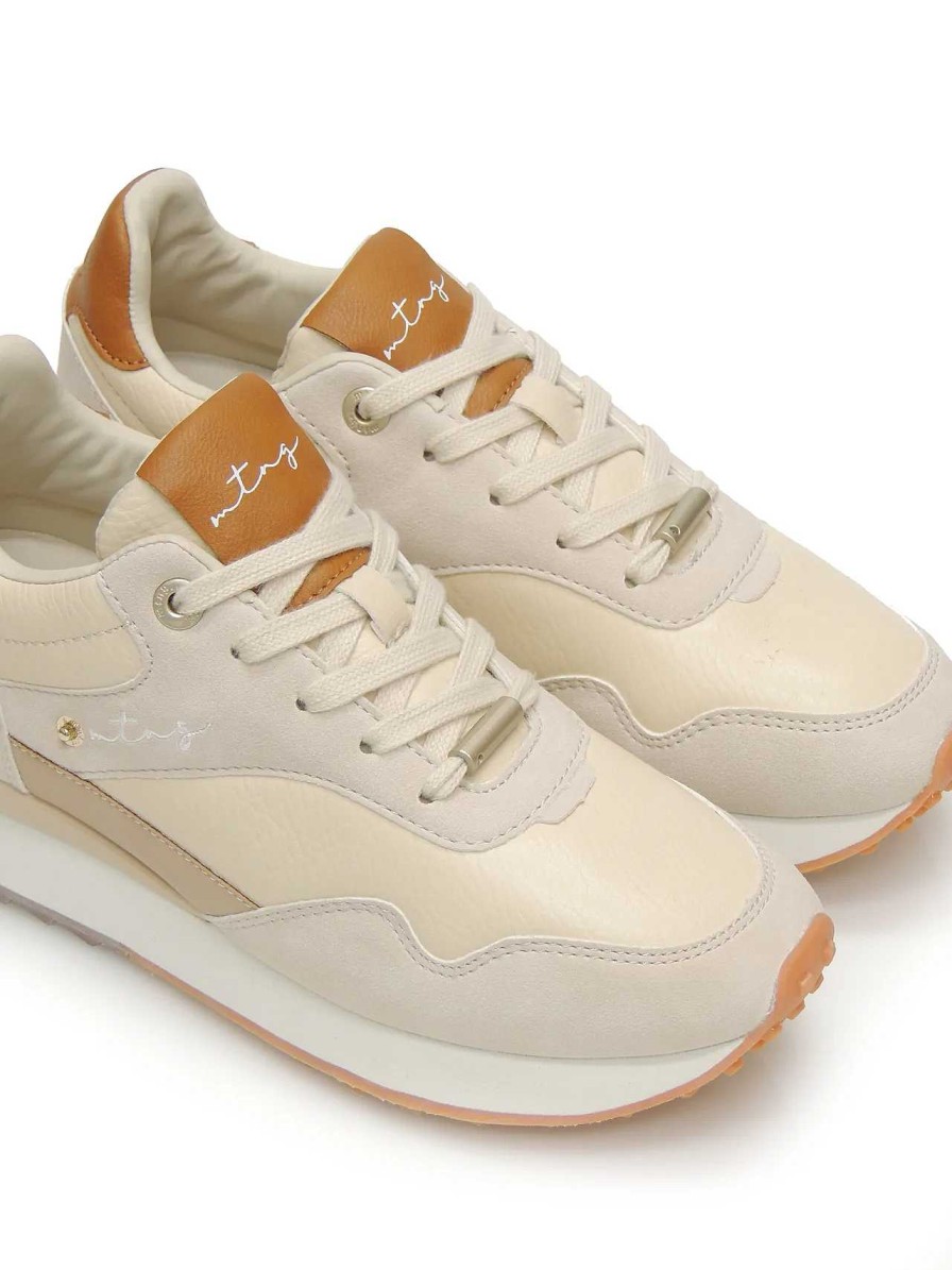 Mujer MUSTANG | Sneakers Mustang 60360 Polipiel Beige