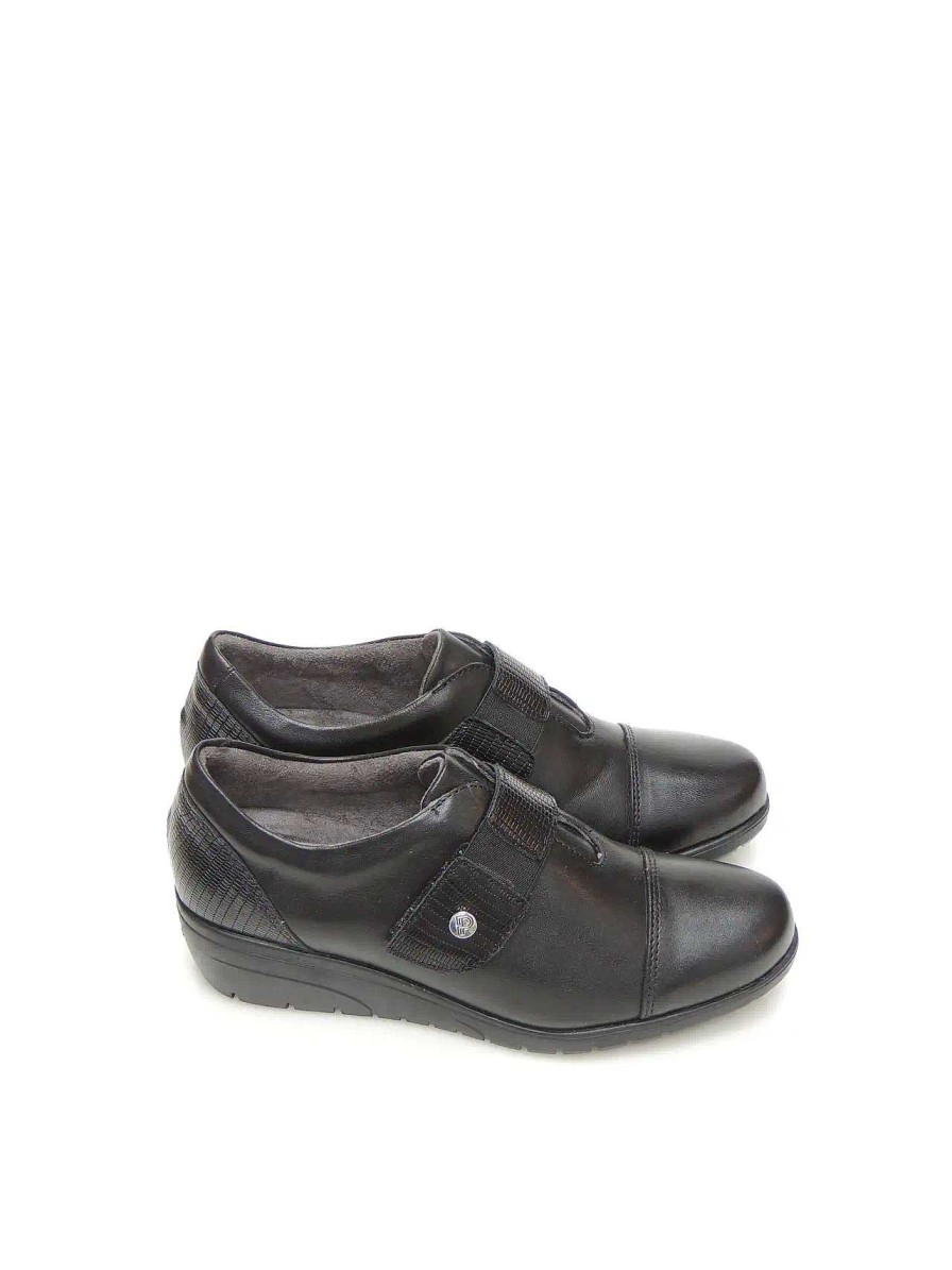 Mujer PITILLOS | Zapatos Blucher Pitillos 2731 Piel Negro