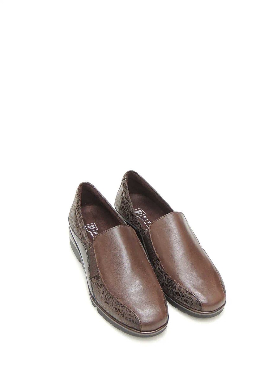 Mujer PITILLOS | Mocasines Pitillos 5304 Piel Marron