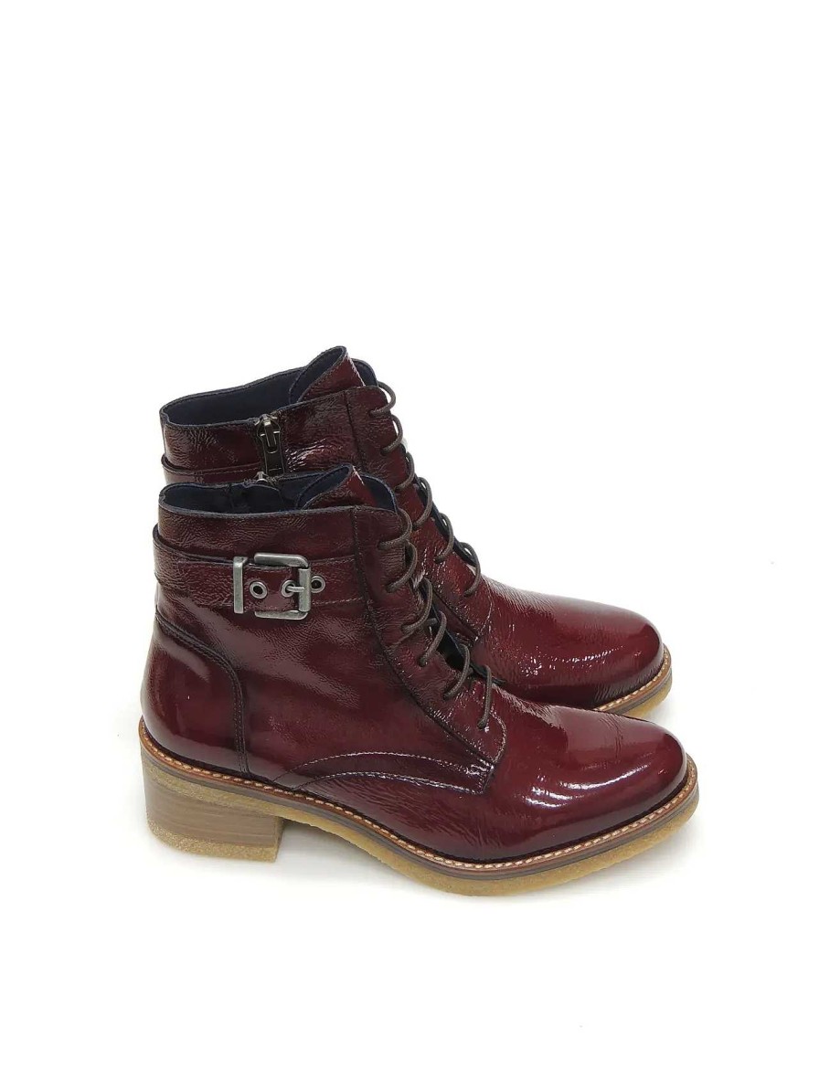 Mujer DORKING | Botas Militares Dorking D8686-Na Charol Burdeos