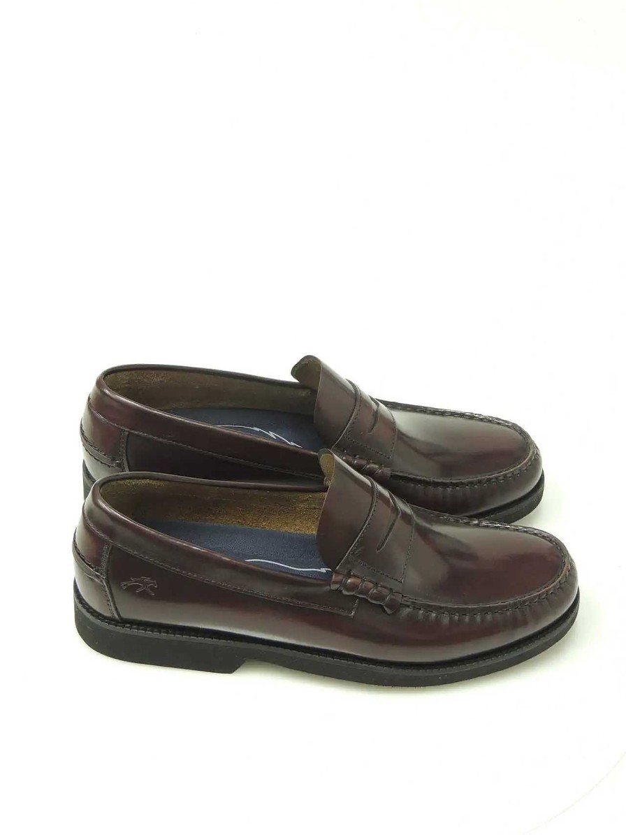 Hombre FLUCHOS | Mocasines Castellanos Fluchos 0047 Piel Burdeos