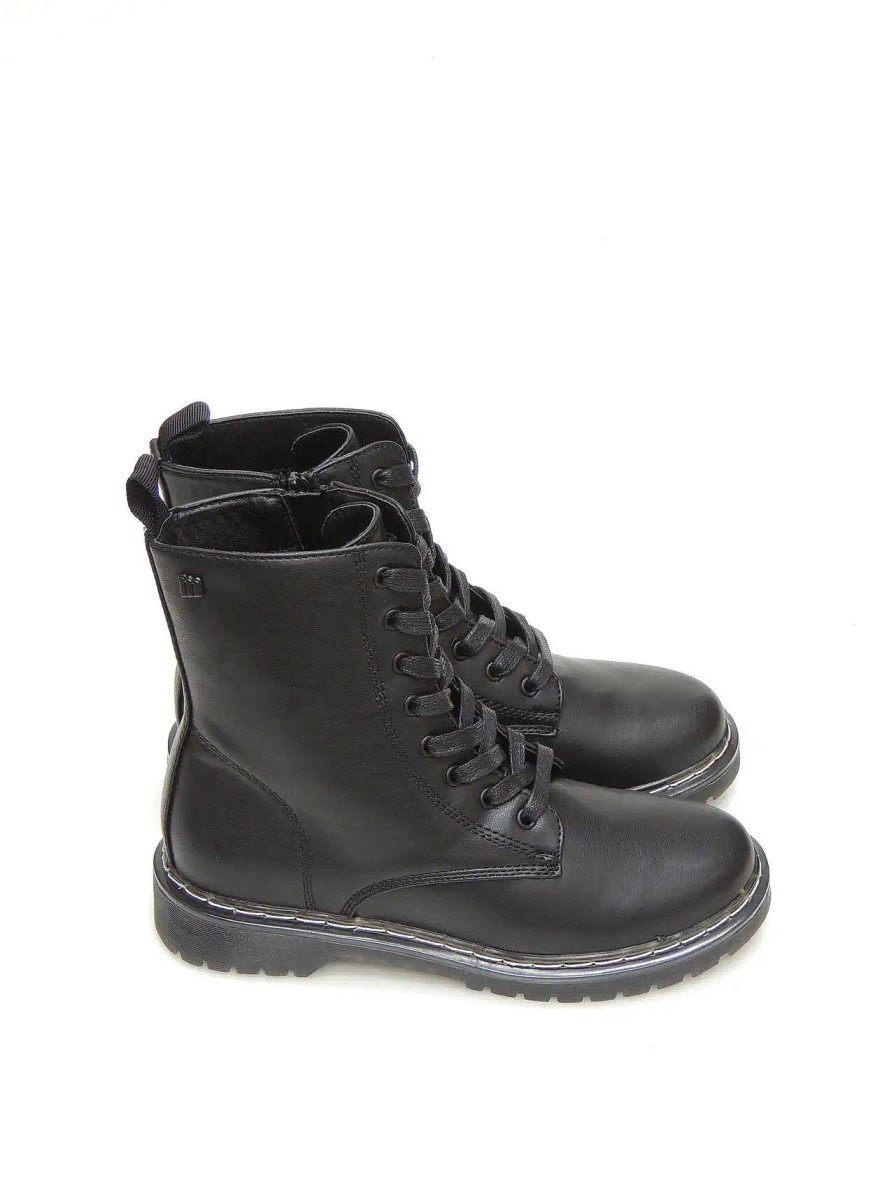 Mujer MUSTANG | Botas Militares Mustang 50192 Polipiel Negro