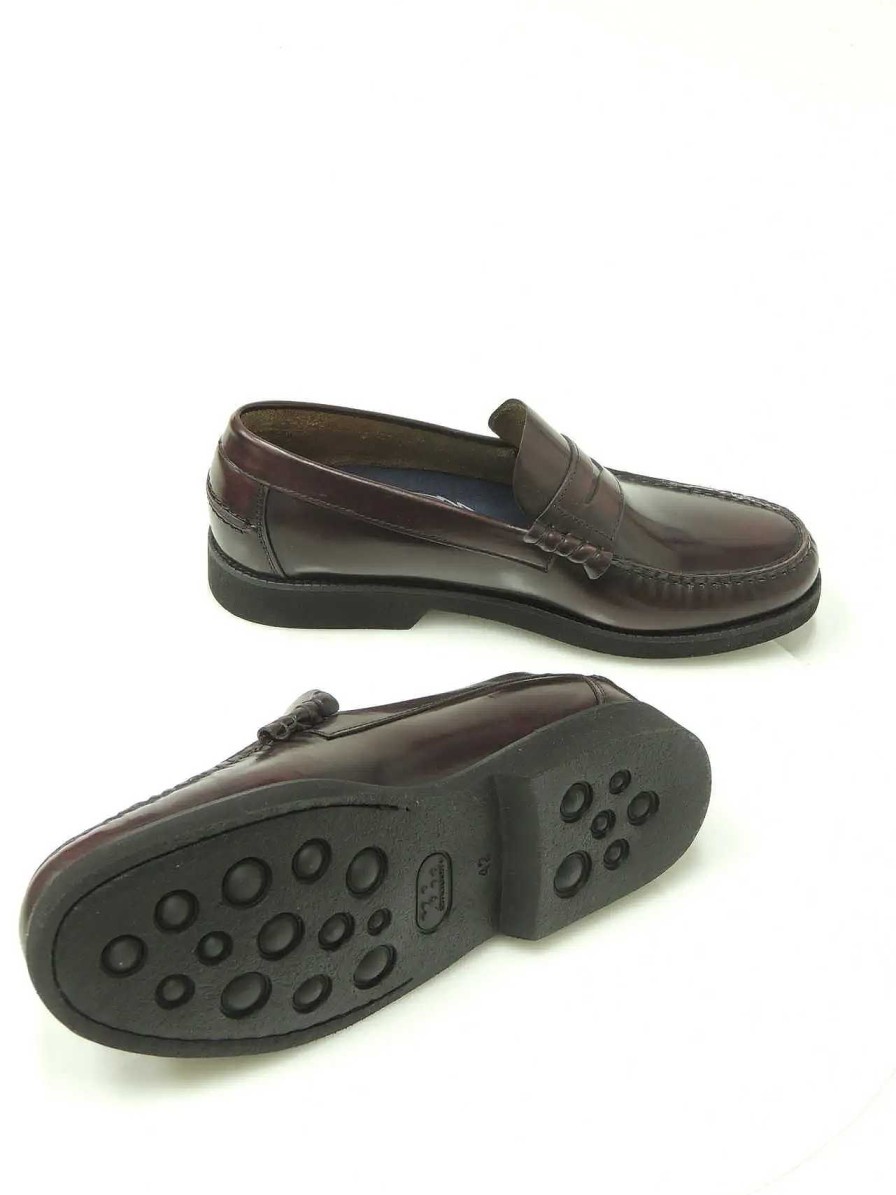 Hombre FLUCHOS | Mocasines Castellanos Fluchos 0047 Piel Burdeos