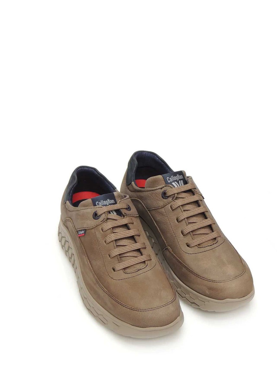 Hombre CALLAGHAN | Zapatos Derby Callaghan 50900 Nobuk Taupe