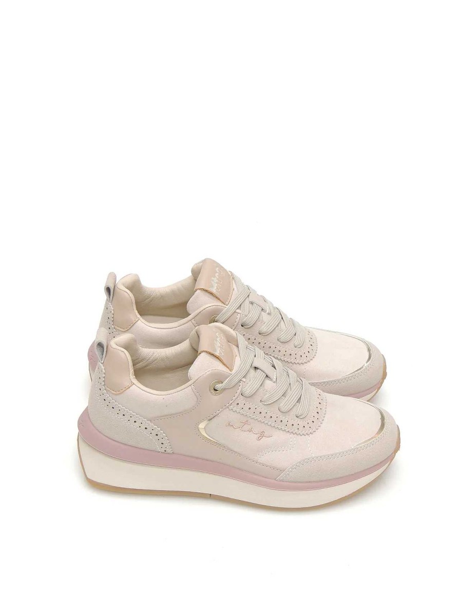 Mujer MUSTANG | Sneakers Mustang 60369 Polipiel Oro