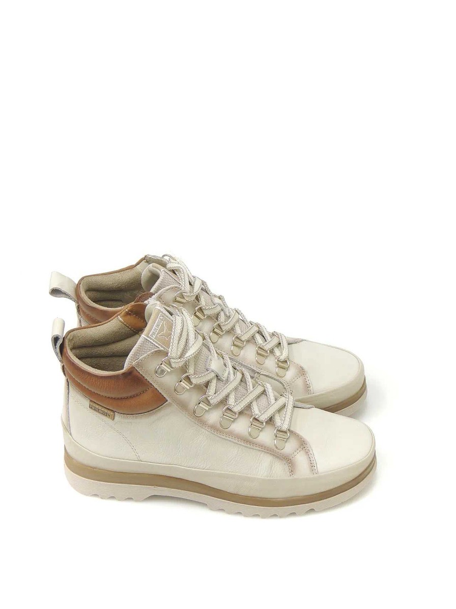 Mujer PIKOLINOS | Botines Montana Pikolinos W3W-8564C1 Piel Beige