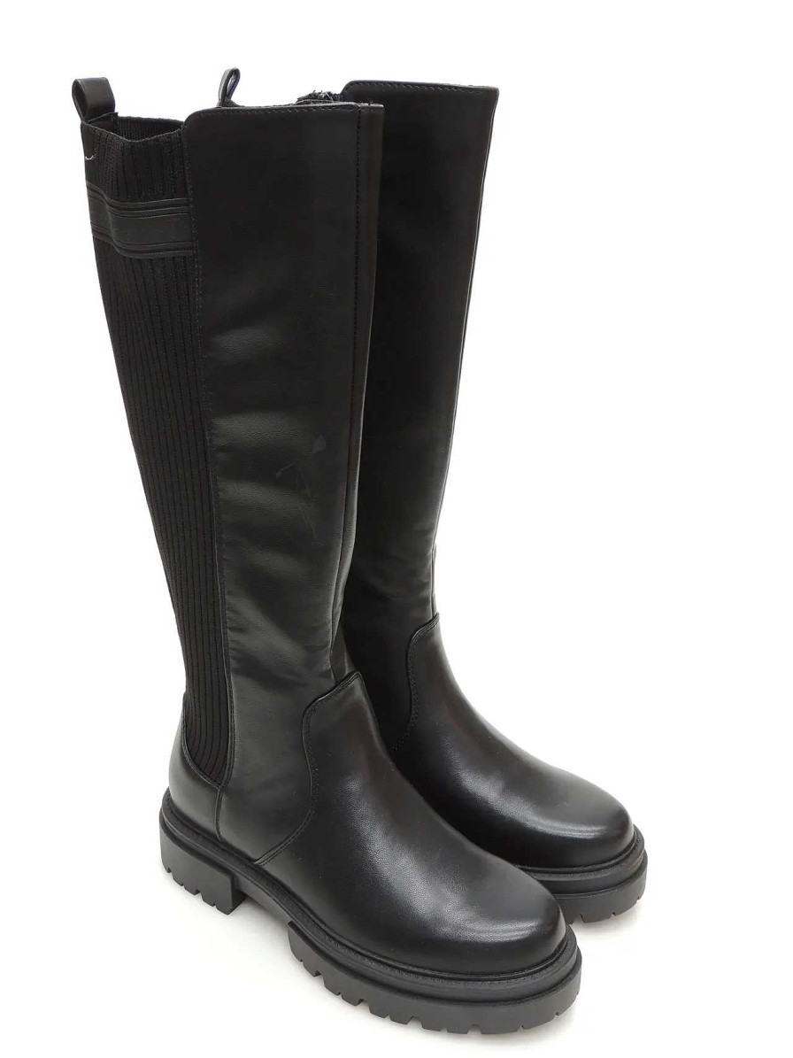 Mujer MUSTANG | Botas Cana Alta Mustang 53293 Polipiel Negro