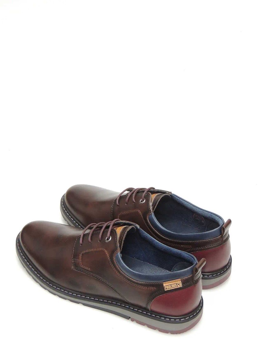 Hombre PIKOLINOS | Zapatos Derby Pikolinos M8J-4183 Piel Marron