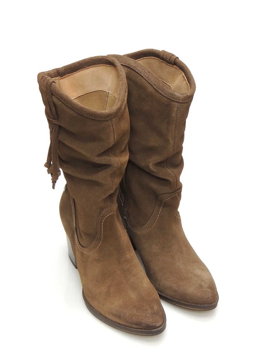 Mujer MUSTANG | Botas Media Cana Mustang 53882 Serraje Taupe