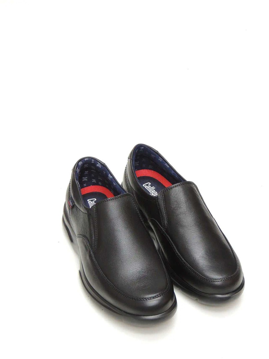 Hombre CALLAGHAN | Mocasines Slip-On Callaghan 55601 Piel Negro